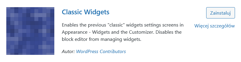 Classic Widgets